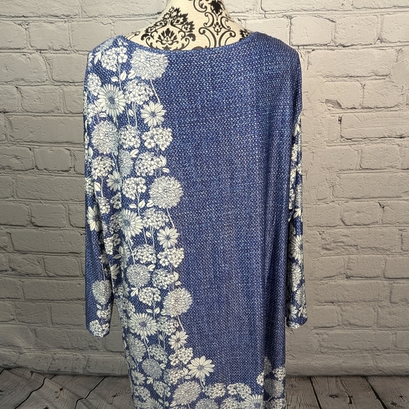 Lily Women's Long Sleeve Stretch Knit Floral Print Top Plus Size 4xl B15a - Picture 11 of 11